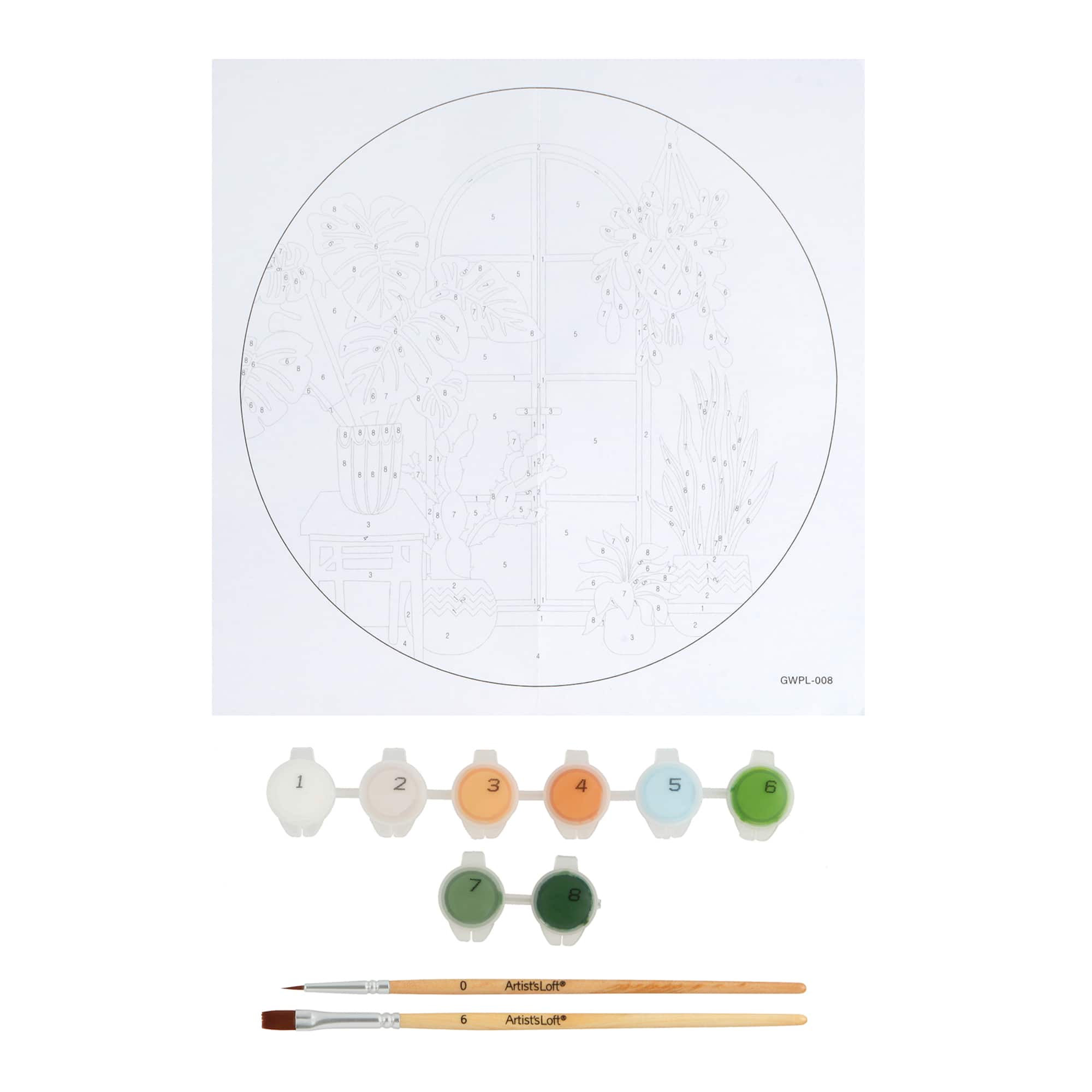 Plants Paint-by-Number Plywood Surface Kit by Artist's Loft®